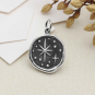 Luxe Silver Plate Wax Seal North Star Charm 22x15mm