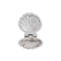 Luxe Silver Plate Shell Locket open view