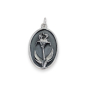 Luxe Silver Plate Iris Charm - February Birthflower 25x13mm