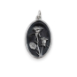 Luxe Silver Plate Rose Charm - June Birthflower 25x13mm