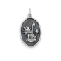 Luxe Silver Plate Waterlily Charm - July Birthflower 25x13mm