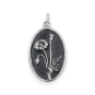 Luxe Silver Plate Poppy Charm - August Birthflower 25x13mm