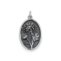 Luxe Silver Plate Chrysanthemum Charm - November 25x13mm