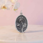 Luxe Silver Plate Chrysanthemum Charm