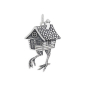 Luxe Silver Plate Baba Yaga House Charm 29x18mm           