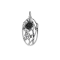 Luxe Silver Plate California Poppy Charm 31x15mm
