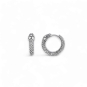 Luxe Silver Plate Ouroboros Huggie Hoop Earrings 16mm