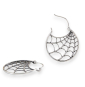 Luxe Silver Plate Spiderweb Hoop Earrings