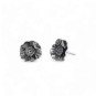 Luxe Silver Plate Poppy Flower Post Earrings