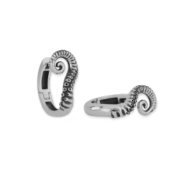 Luxe Silver Plate Octopus Tentacle Huggie Earring 20x9mm