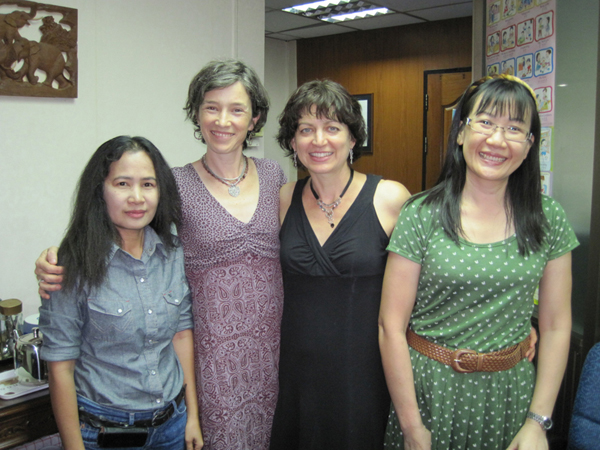 Nina and Leah with Production Staff