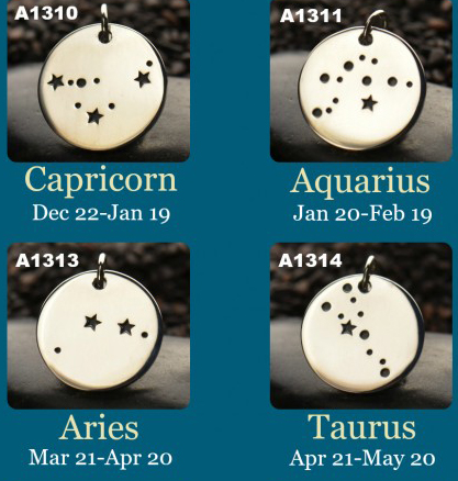 Sterling Silver Zodiac Charms