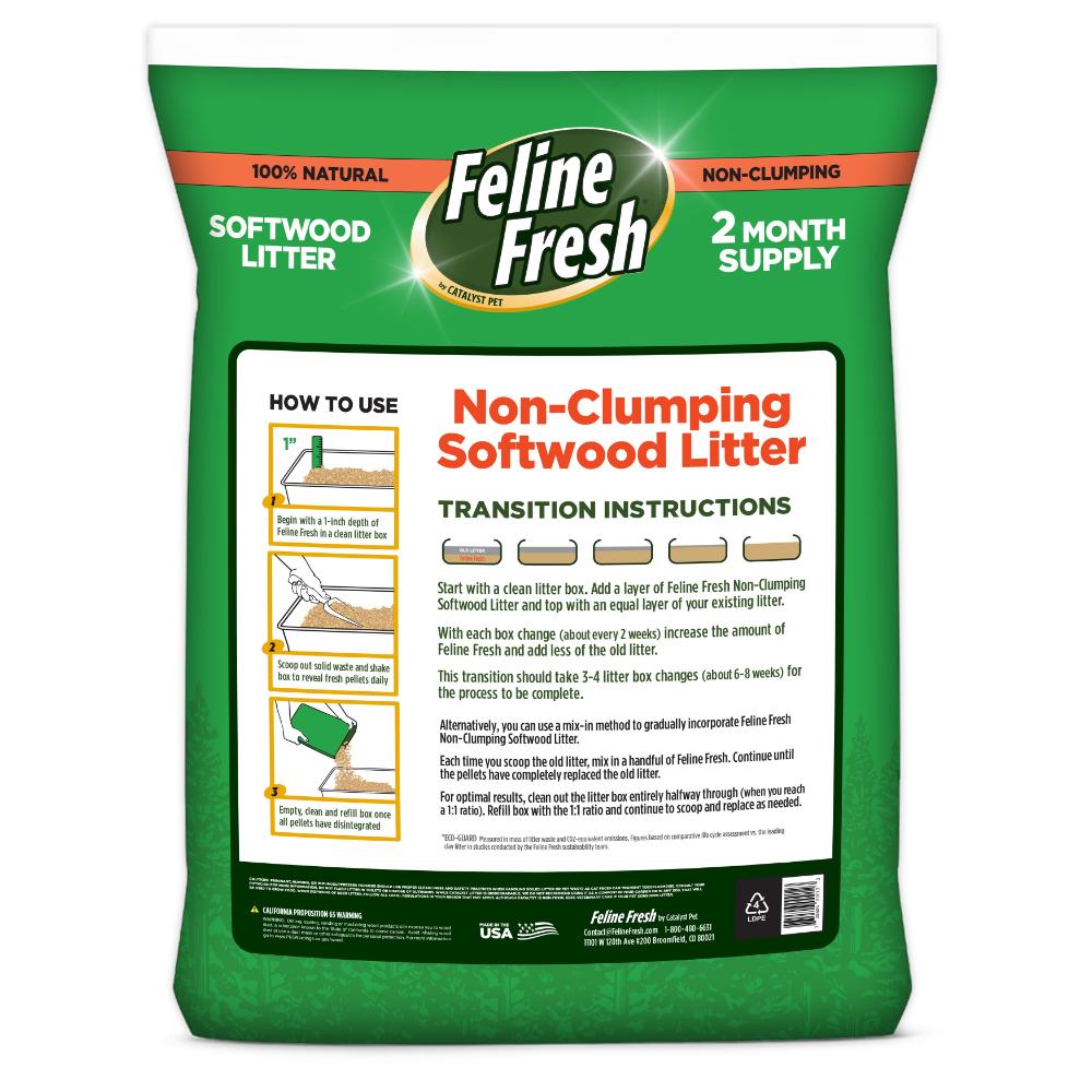 Feline Fresh Pine Pellet Cat Litter 9.1 kg, Natural, Low-Dust