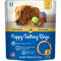 N-BONE Puppy Teething Ring Chicken Flavor 3pk 102g
