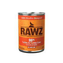 RAWZ Dog PATE 96% Turkey & Turkey Liver Pate 12/354g