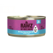 RAWZ Cat PATE 96% Turkey, Turkey Liver & Goat Milk 24/155g