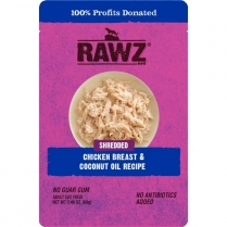 RAWZ Cat SHREDDED Chicken & Coconut Oil Pouches 8/69g