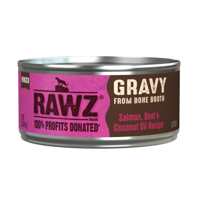 RAWZ Cat Gravy Salmon, Beef & Coconut Oil 24/5.5oz