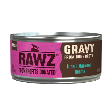 Rawz Cat Gravy Tuna & Mackerel 24/5.5oz - Acid Vitamin for Cat