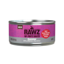 RAWZ Senior Cat PATE Beef, G.Mussels & Pumpkin 24/155g