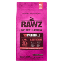 RAWZ Cat 10+ Essentials Tky, Salmon, Dehydrated Wfish 1.59kg