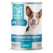 SQUARE Pet VFS Dog Skin & Digestive Support Can 12/369g