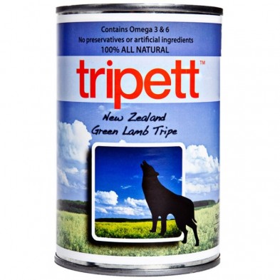 Tripett Dog Food New Zealand Lamb Tripe 396g, 12 Pack, Natural