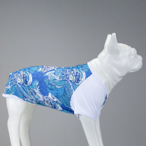 LINDODOGS Blue Flowers T-Shirt Size 7