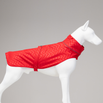 LINDODOGS SoftShell Red Stripe Raincoat Size 8