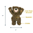 TALL TAILS 14" Rope Body Grizzly Bear Toy