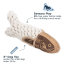 TALL TAILS 5" Natural Leather & Rope Crunch Fish Toy