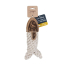 TALL TAILS 5" Natural Leather & Rope Crunch Fish Toy