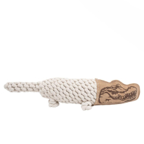 TALL TAILS 20" Natural Leather & Rope Crunch Crocodile Toy