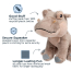 TALL TAILS Toy Plush - Squeaker Hippo 8"