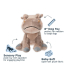 TALL TAILS Toy Plush - Squeaker Hippo 8"