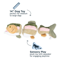 TALL TAILS Toy Plush - Squeaker Shake Jointed Trout 14"
