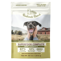 BADLANDS Ranch SUPERFOOD COMPLETE Dog AIR DRIED Beef 1.8kg