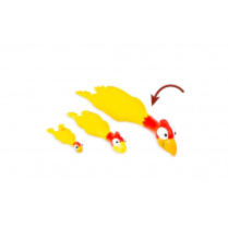 BUDZ Dog Toy Latex w/ Squeaker - Chicken Yellow 16.9"