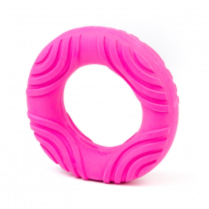 BUDZ Dog Toy Latex w/ Squeaker - Ring Purple 5.3"