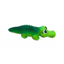 BUDZ Dog Toy Latex w/ Squeaker - Alligator Green 5.9"