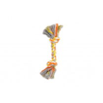 BUDZ Dog Toy Rope - With 2 Knots Sky Blue/Yellow 8.5"