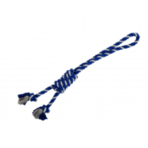 BUDZ Dog Toy Rope - Double Loop Noose Knot Gray/Blue 27.5"