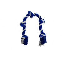 BUDZ Dog Toy Rope - With 5 Knots Gray/Blue 35.5"