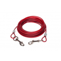 BUDZ Dog Tie-Out with Spring 30ft (up to 25lb)