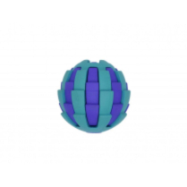 BUDZ Dog Toy Rubber - Astro Ball Round Treat Hole Blue 3"