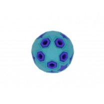 BUDZ Dog Toy Rubber - Astro Ball Starry Treat Hole Blue 3"