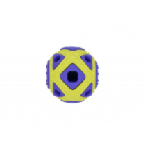 BUDZ Dog Toy Rubber - Astro Ball Square Treat Hole YLW 2.5"