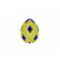 BUDZ Dog Toy Rubber - Astro Egg Treat Hole Yellow 2.5"