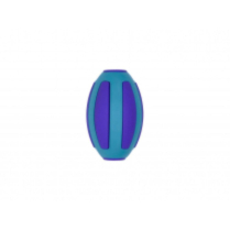 BUDZ Dog Toy Rubber - Astro Football Treat Hole Blue 4"