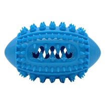 BUDZ Dog Toy Rubber - Football Blue 5.9"